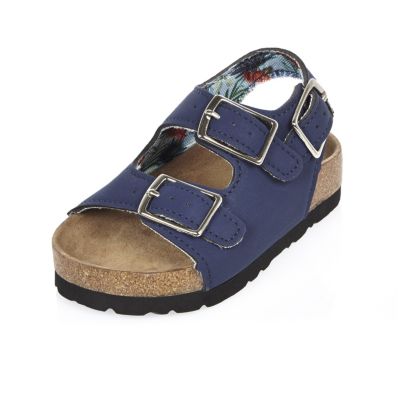 Mini boys blue buckle sandals